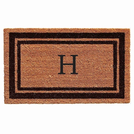 Calloway Mills Monogram Door Mat, Natural, Black, 24 in W x 36 in L 152962436H